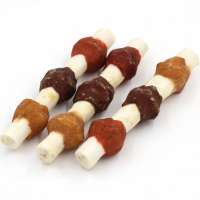 Chicken Meat Chicken Liver Duck Meat skewers by natural rawhide fiber rod